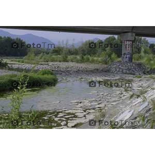 Bergamo Treviolo fiume Brembo in secca 14 luglio 2026 cronaca Bergamo Italia Foto Tiziano Manzoni Lapresse