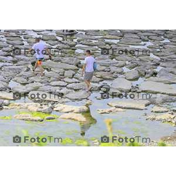 Bergamo Treviolo fiume Brembo in secca 14 luglio 2026 cronaca Bergamo Italia Foto Tiziano Manzoni Lapresse
