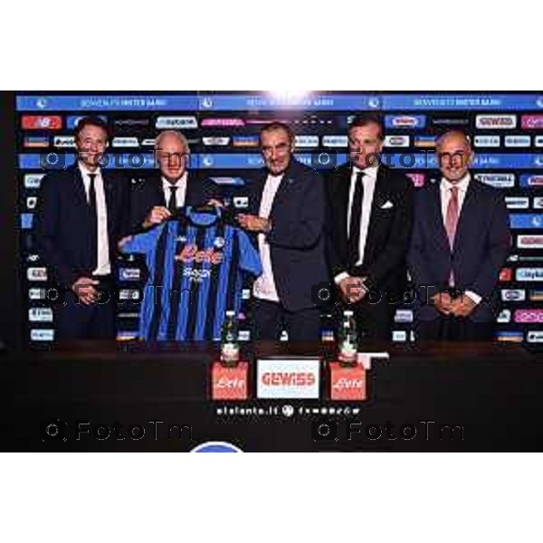Atalanta Pagliuca vs. Antonio percassi vs Sarri vs Giuntoli. Vs. Luca Percassi. during the soccer match. Campionato serie A Tim 6-27 between at the New Training Center Cesare e Achille Bortolotti. Zingonia , north west Italy - Gloved 16 Luglio 2026. Sport - Soccer . Photo by Alberto Marianii