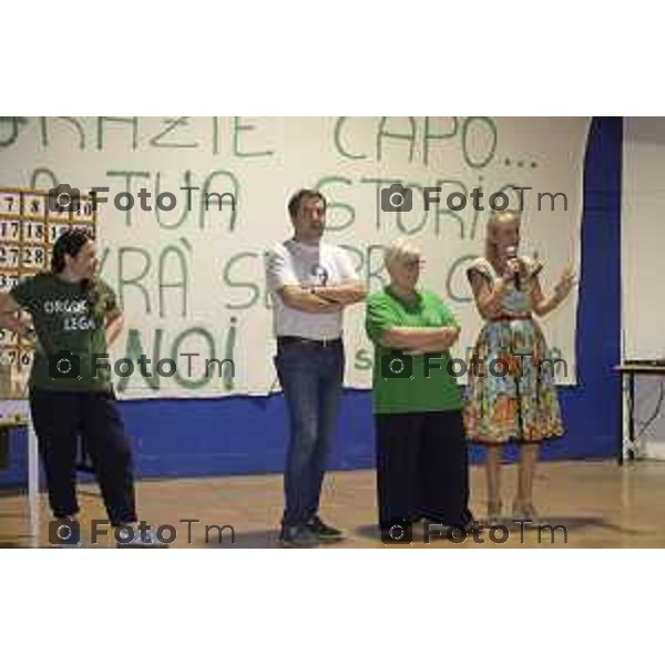 Festa Pomtida ( cisana Bergamasco ) Salvini Locatelli e Sardone cronaca Bergamo Italia Foto Tiziano Manzoni Lapresse