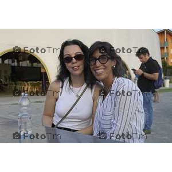 Festa Pomtida ( cisana Bergamasco ) Salvini Locatelli e Sardone cronaca Bergamo Italia Foto Tiziano Manzoni Lapresse