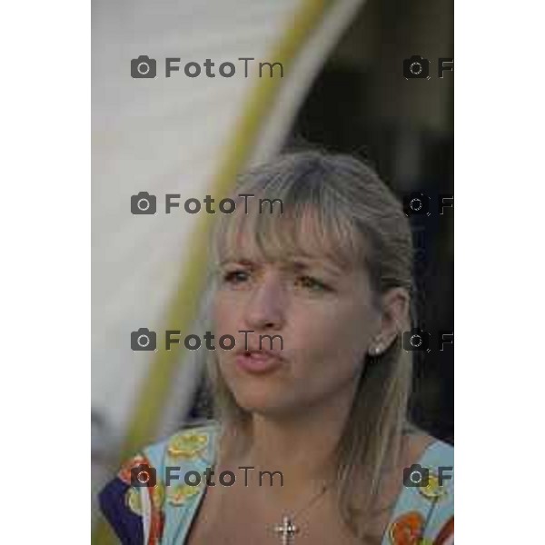 Festa Pomtida ( cisana Bergamasco ) Salvini Locatelli e Sardone cronaca Bergamo Italia Foto Tiziano Manzoni Lapresse
