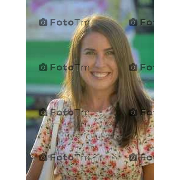 Festa Pomtida ( cisana Bergamasco ) Salvini Locatelli e Sardone cronaca Bergamo Italia Foto Tiziano Manzoni Lapresse
