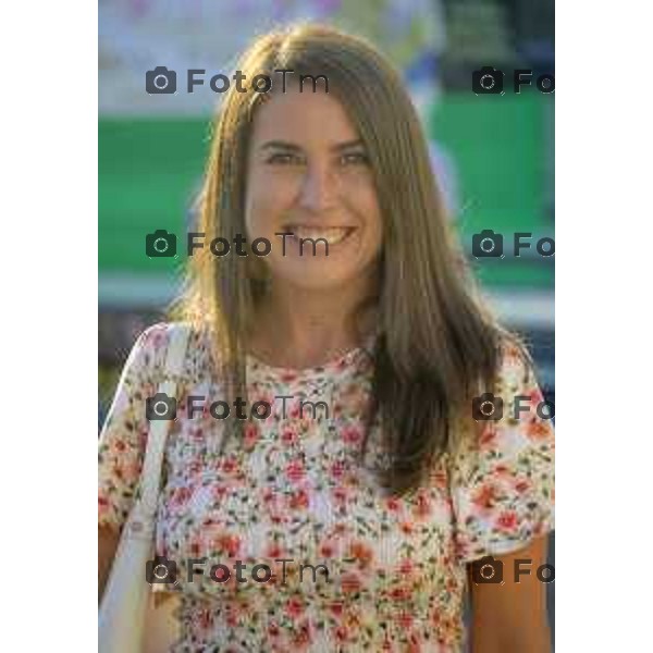 Festa Pomtida ( cisana Bergamasco ) Salvini Locatelli e Sardone cronaca Bergamo Italia Foto Tiziano Manzoni Lapresse