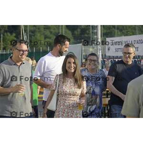 Festa Pomtida ( cisana Bergamasco ) Salvini Locatelli e Sardone cronaca Bergamo Italia Foto Tiziano Manzoni Lapresse