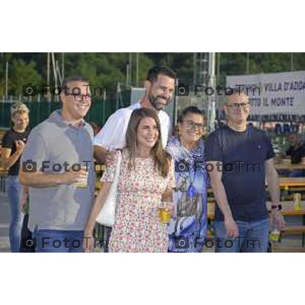 Festa Pomtida ( cisana Bergamasco ) Salvini Locatelli e Sardone cronaca Bergamo Italia Foto Tiziano Manzoni Lapresse