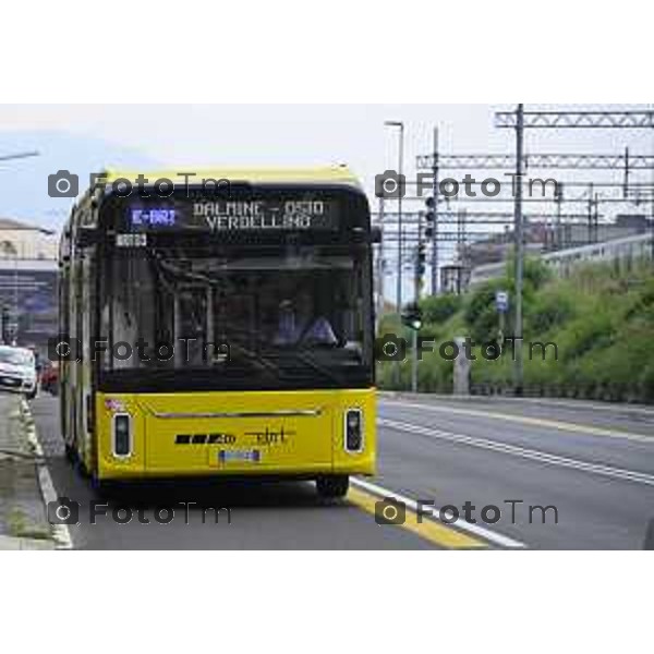 Bergamo viaggio inaugurale del nuovoEBRT elettrico dal capolinea dell\'e-BRT ( fronte alla Stazione Autolinee). a bordo del nuovo autobus tram su gomma. 28 luglio 2026 cronaca Bergamo Italia Foto Tiziano Manzoni Lapresse