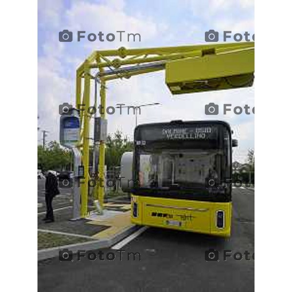 Bergamo viaggio inaugurale del nuovoEBRT elettrico dal capolinea dell\'e-BRT ( fronte alla Stazione Autolinee). a bordo del nuovo autobus tram su gomma. 28 luglio 2026 cronaca Bergamo Italia Foto Tiziano Manzoni Lapresse