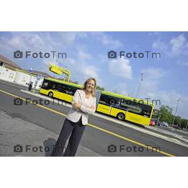Bergamo viaggio inaugurale del nuovoEBRT elettrico dal capolinea dell\'e-BRT ( fronte alla Stazione Autolinee). a bordo del nuovo autobus tram su gomma. 28 luglio 2026 cronaca Bergamo Italia Foto Tiziano Manzoni Lapresse