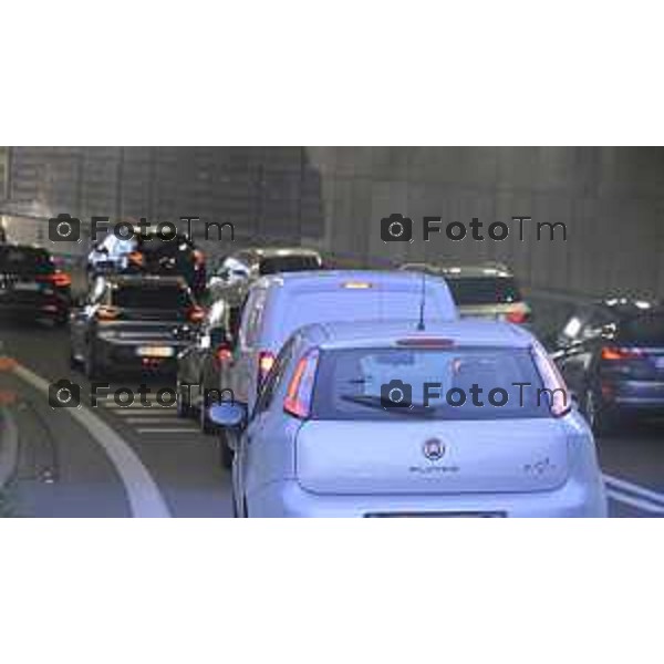 Bergamo 14 Settembre primo giorno di scuola con eBRT Asse interurbano uscita per Bergamo Via Autostrada congestionata 14 settembre 2026 cronaca Bergamo Italia Foto Tiziano Manzoni Lapresse