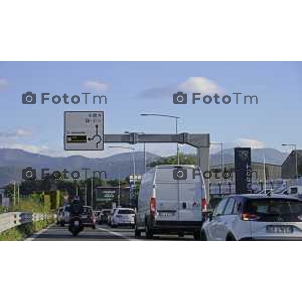 Bergamo 14 Settembre primo giorno di scuola con eBRT Asse interurbano uscita per Bergamo Via Autostrada congestionata 14 settembre 2026 cronaca Bergamo Italia Foto Tiziano Manzoni Lapresse