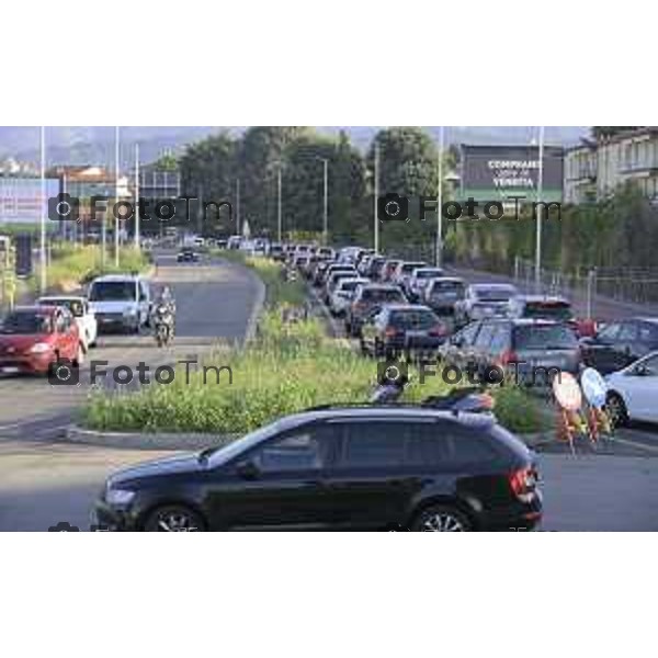 Bergamo 14 Settembre primo giorno di scuola con eBRT Via Autostrada ingresso città 14 settembre 2026 cronaca Bergamo Italia Foto Tiziano Manzoni Lapresse