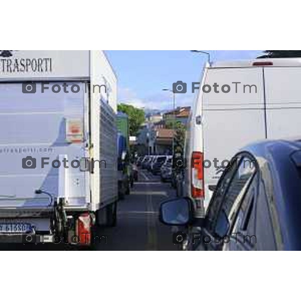 Bergamo 14 Settembre primo giorno di scuola con eBRT Via Autostrada ingresso città 14 settembre 2026 cronaca Bergamo Italia Foto Tiziano Manzoni Lapresse
