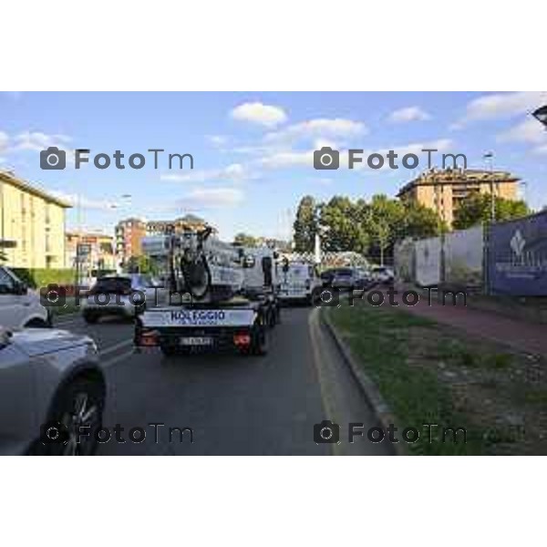 Bergamo 14 Settembre primo giorno di scuola con eBRT Via Autostrada ingresso città 14 settembre 2026 cronaca Bergamo Italia Foto Tiziano Manzoni Lapresse