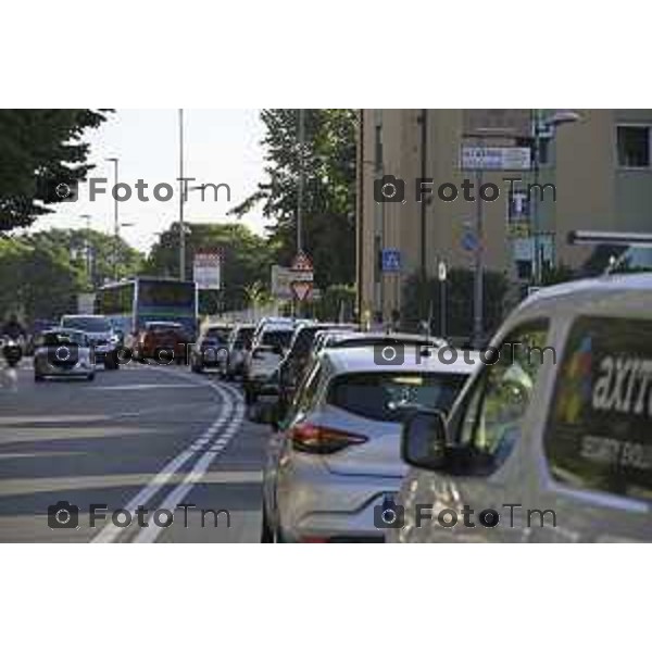 Bergamo 14 Settembre primo giorno di scuola con eBRT Via Carnovali 14 settembre 2026 cronaca Bergamo Italia Foto Tiziano Manzoni Lapresse