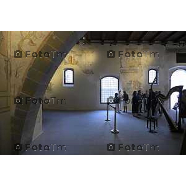 Bergamo presentazione fine restauri Aula Picta del Museo diocesano Bernareggi, restituita alla città dopo il restauro degli affreschi medievali 17 settembre 2026 cronaca Bergamo Italia Foto Tiziano Manzoni Lapresse