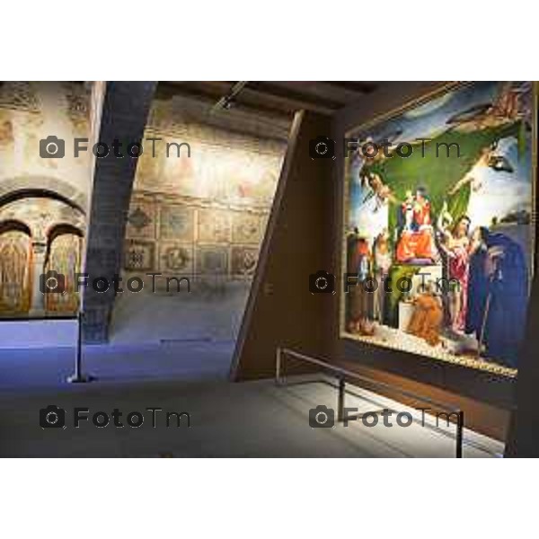 Bergamo presentazione fine restauri Aula Picta del Museo diocesano Bernareggi, restituita alla città dopo il restauro degli affreschi medievali 17 settembre 2026 cronaca Bergamo Italia Foto Tiziano Manzoni Lapresse
