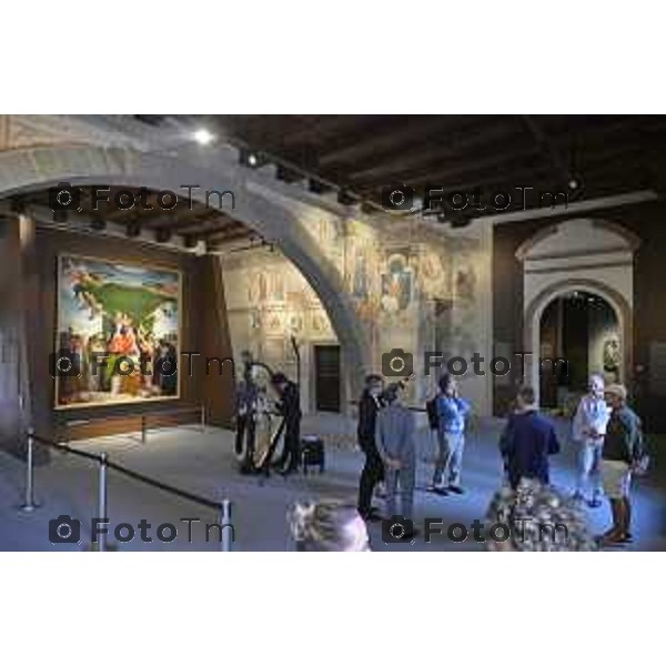 Bergamo presentazione fine restauri Aula Picta del Museo diocesano Bernareggi, restituita alla città dopo il restauro degli affreschi medievali 17 settembre 2026 cronaca Bergamo Italia Foto Tiziano Manzoni Lapresse