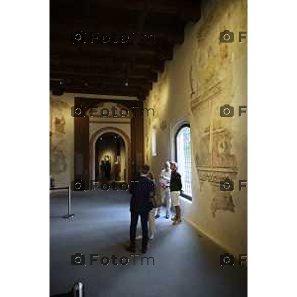 Bergamo presentazione fine restauri Aula Picta del Museo diocesano Bernareggi, restituita alla città dopo il restauro degli affreschi medievali 17 settembre 2026 cronaca Bergamo Italia Foto Tiziano Manzoni Lapresse