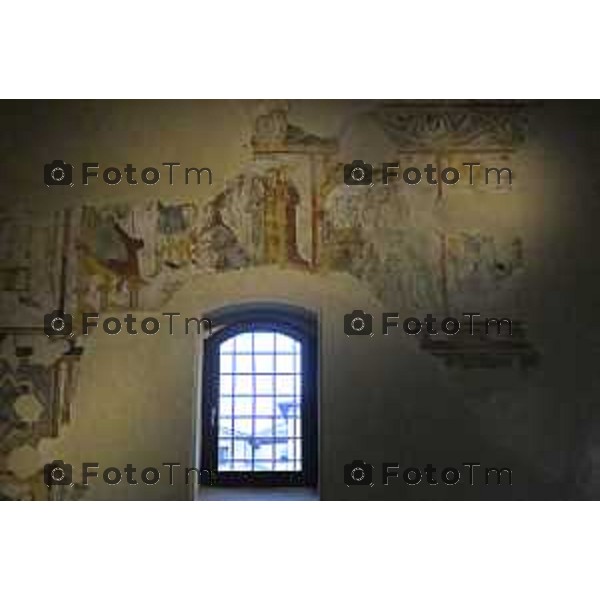 Bergamo presentazione fine restauri Aula Picta del Museo diocesano Bernareggi, restituita alla città dopo il restauro degli affreschi medievali 17 settembre 2026 cronaca Bergamo Italia Foto Tiziano Manzoni Lapresse