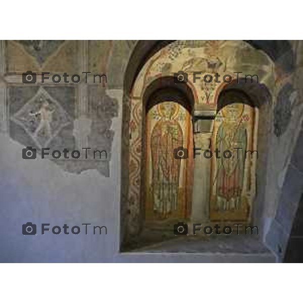 Bergamo presentazione fine restauri Aula Picta del Museo diocesano Bernareggi, restituita alla città dopo il restauro degli affreschi medievali 17 settembre 2026 cronaca Bergamo Italia Foto Tiziano Manzoni Lapresse