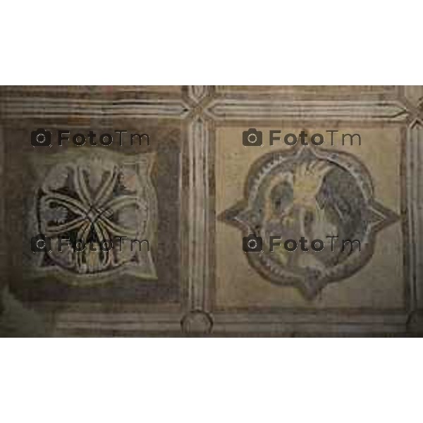 Bergamo presentazione fine restauri Aula Picta del Museo diocesano Bernareggi, restituita alla città dopo il restauro degli affreschi medievali 17 settembre 2026 cronaca Bergamo Italia Foto Tiziano Manzoni Lapresse