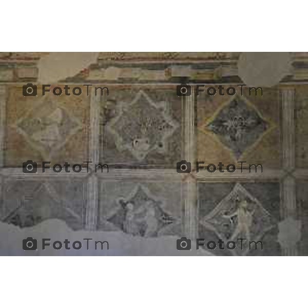 Bergamo presentazione fine restauri Aula Picta del Museo diocesano Bernareggi, restituita alla città dopo il restauro degli affreschi medievali 17 settembre 2026 cronaca Bergamo Italia Foto Tiziano Manzoni Lapresse