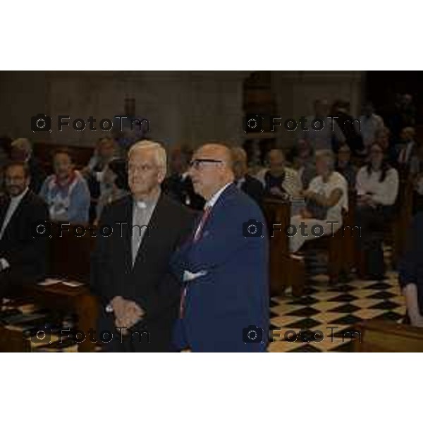 Bergamo presentazione fine restauri Aula Picta del Museo diocesano Bernareggi, restituita alla città dopo il restauro degli affreschi medievali 17 settembre 2026 cronaca Bergamo Italia Foto Tiziano Manzoni Lapresse