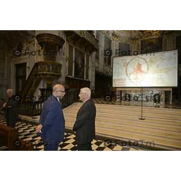 Bergamo presentazione fine restauri Aula Picta del Museo diocesano Bernareggi, restituita alla città dopo il restauro degli affreschi medievali 17 settembre 2026 cronaca Bergamo Italia Foto Tiziano Manzoni Lapresse