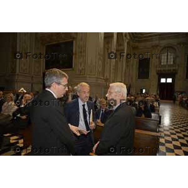 Bergamo presentazione fine restauri Aula Picta del Museo diocesano Bernareggi, restituita alla città dopo il restauro degli affreschi medievali 17 settembre 2026 cronaca Bergamo Italia Foto Tiziano Manzoni Lapresse