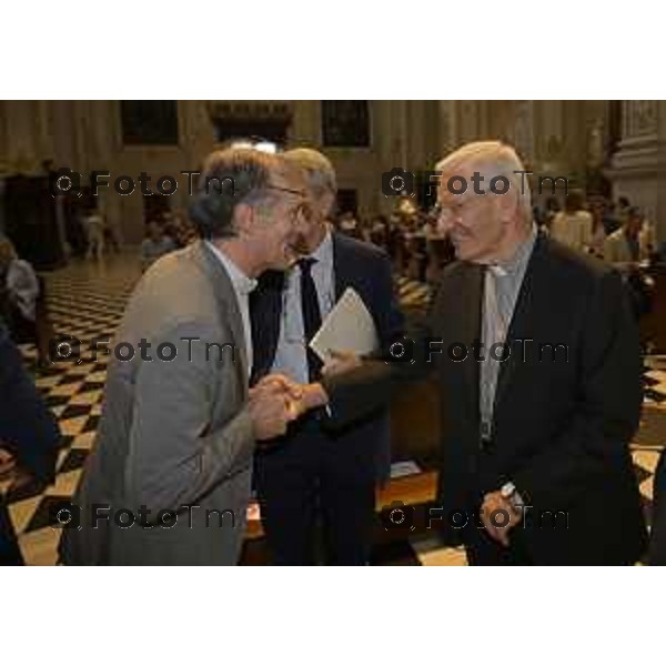 Bergamo presentazione fine restauri Aula Picta del Museo diocesano Bernareggi, restituita alla città dopo il restauro degli affreschi medievali 17 settembre 2026 cronaca Bergamo Italia Foto Tiziano Manzoni Lapresse