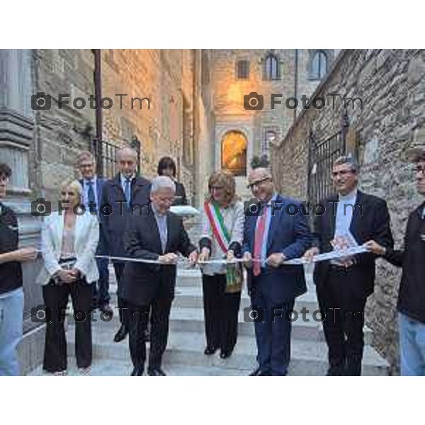 Bergamo presentazione fine restauri Aula Picta del Museo diocesano Bernareggi, restituita alla città dopo il restauro degli affreschi medievali 17 settembre 2026 cronaca Bergamo Italia Foto Tiziano Manzoni Lapresse