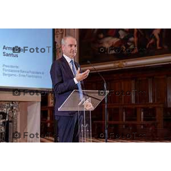 Bergamo presentazione fine restauri Aula Picta del Museo diocesano Bernareggi, restituita alla città dopo il restauro degli affreschi medievali Nella foto Armando Santus 17 settembre 2026 cronaca Bergamo Italia Foto Tiziano Manzoni Lapresse