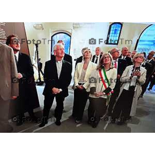 Bergamo presentazione fine restauri Aula Picta del Museo diocesano Bernareggi, restituita alla città dopo il restauro degli affreschi medievali 17 settembre 2026 cronaca Bergamo Italia Foto Tiziano Manzoni Lapresse