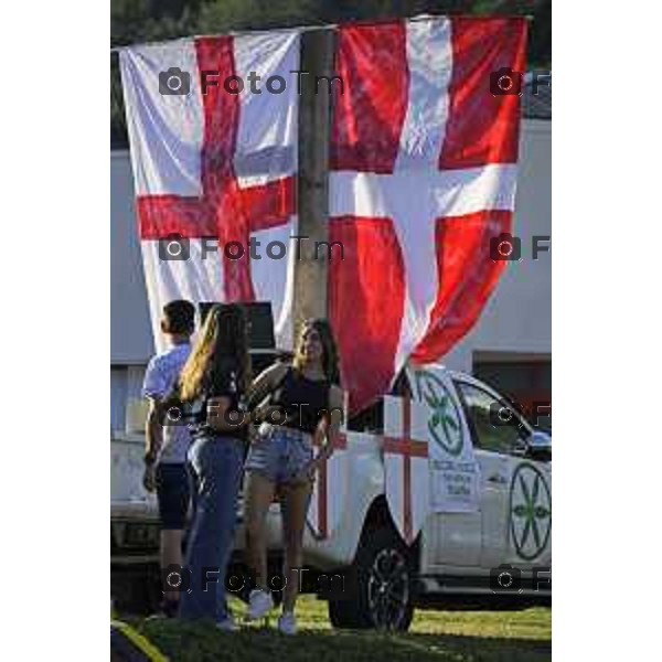 Pontida raduno leghista sabato con intervento dei ministri Valditara Locatelli e Calderoli dibattito con i giovani Padani 19 settembre 2026 cronaca Bergamo Italia Foto Tiziano Manzoni Lapresse