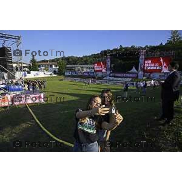 Pontida raduno leghista sabato con intervento dei ministri Valditara Locatelli e Calderoli dibattito con i giovani Padani 19 settembre 2026 cronaca Bergamo Italia Foto Tiziano Manzoni Lapresse