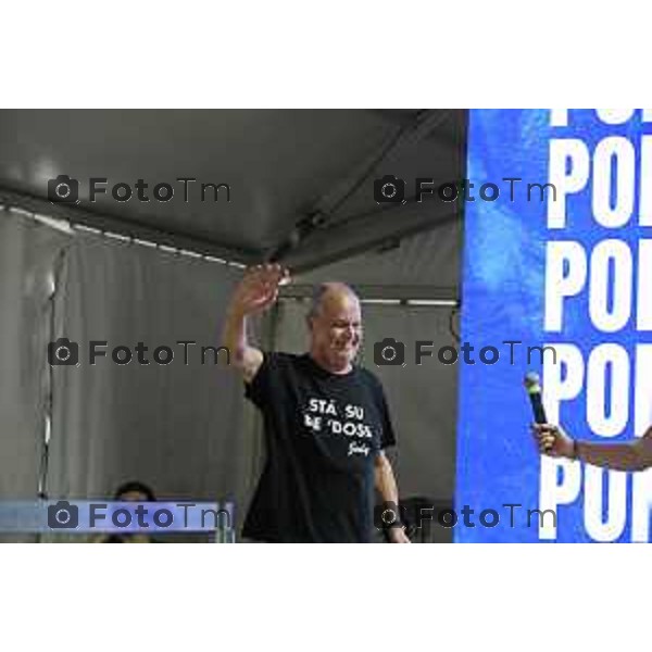 Pontida raduno leghista sabato con intervento dei ministri Valditara Locatelli e Calderoli dibattito con i giovani Padani 19 settembre 2026 cronaca Bergamo Italia Foto Tiziano Manzoni Lapresse