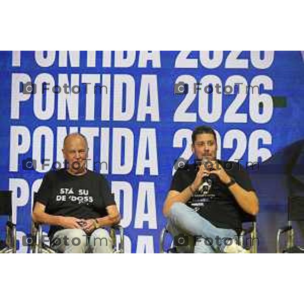 Pontida raduno leghista sabato con intervento dei ministri Valditara Locatelli e Calderoli dibattito con i giovani Padani 19 settembre 2026 cronaca Bergamo Italia Foto Tiziano Manzoni Lapresse