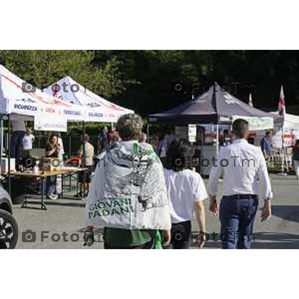 Pontida raduno leghista sabato con intervento dei ministri Valditara Locatelli e Calderoli dibattito con i giovani Padani 19 settembre 2026 cronaca Bergamo Italia Foto Tiziano Manzoni Lapresse