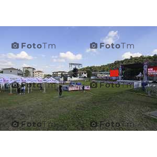 Pontida raduno leghista sabato con intervento dei ministri Valditara Locatelli e Calderoli dibattito con i giovani Padani 19 settembre 2026 cronaca Bergamo Italia Foto Tiziano Manzoni Lapresse
