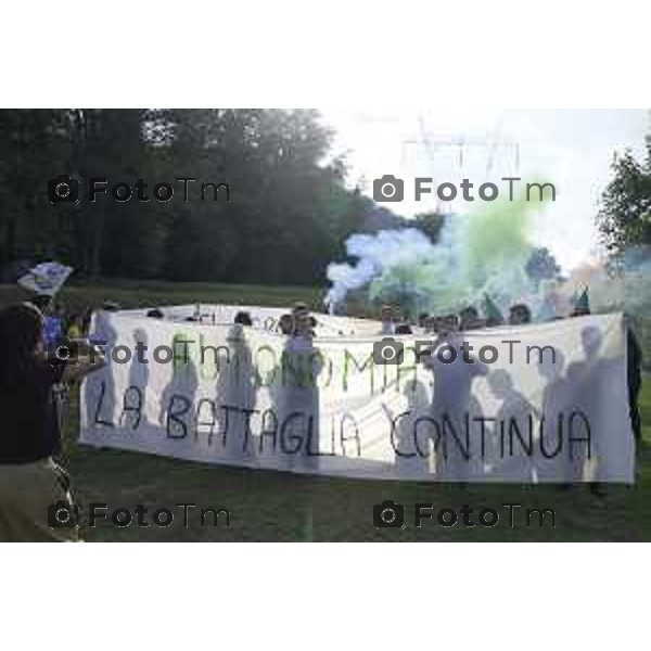 Pontida raduno leghista sabato con intervento dei ministri Valditara Locatelli e Calderoli dibattito con i giovani Padani 19 settembre 2026 cronaca Bergamo Italia Foto Tiziano Manzoni Lapresse