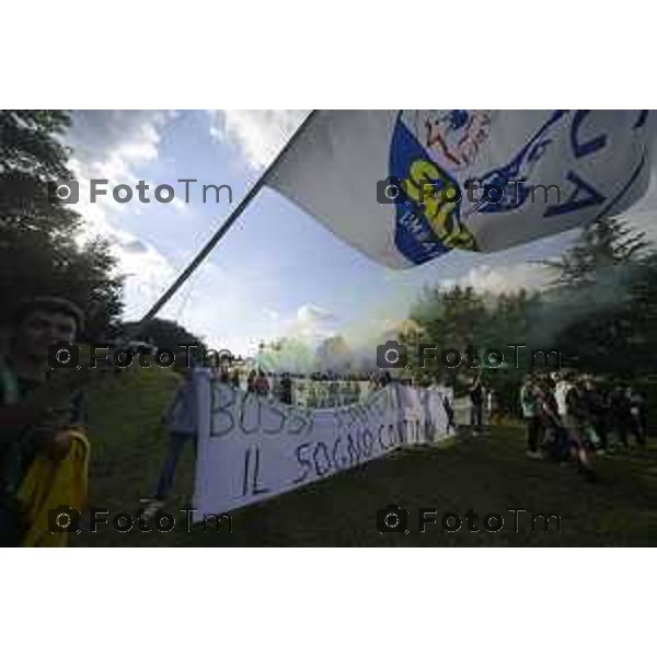 Pontida raduno leghista sabato con intervento dei ministri Valditara Locatelli e Calderoli dibattito con i giovani Padani 19 settembre 2026 cronaca Bergamo Italia Foto Tiziano Manzoni Lapresse