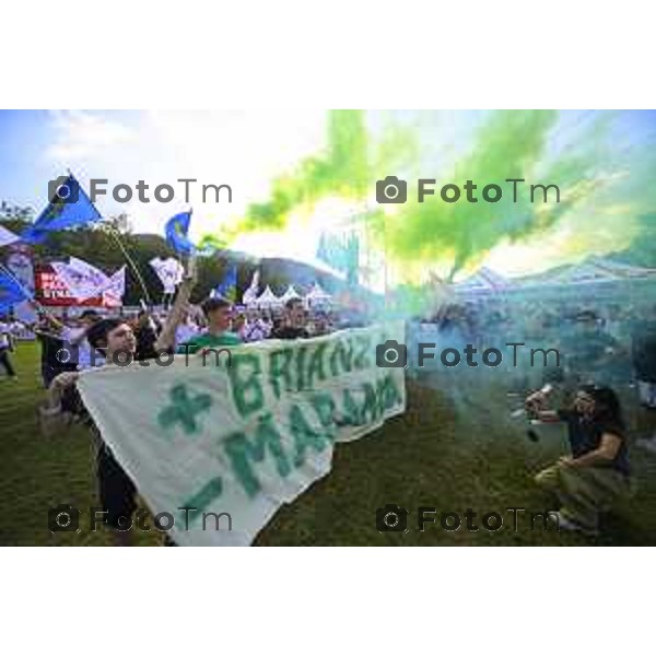 Pontida raduno leghista sabato con intervento dei ministri Valditara Locatelli e Calderoli dibattito con i giovani Padani 19 settembre 2026 cronaca Bergamo Italia Foto Tiziano Manzoni Lapresse