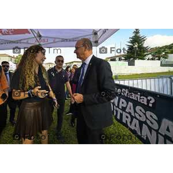 Pontida raduno leghista sabato con intervento dei ministri Valditara Locatelli e Calderoli dibattito con i giovani Padani 19 settembre 2026 cronaca Bergamo Italia Foto Tiziano Manzoni Lapresse