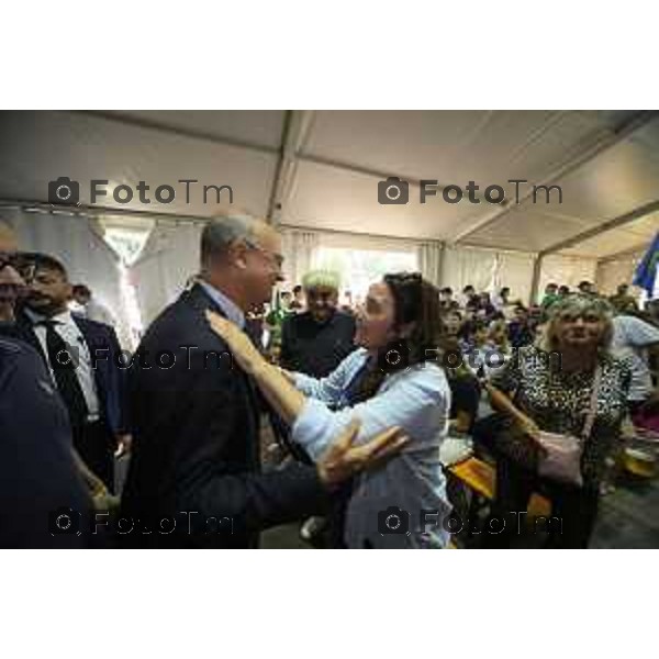 Pontida raduno leghista sabato con intervento dei ministri Valditara Locatelli e Calderoli dibattito con i giovani Padani 19 settembre 2026 cronaca Bergamo Italia Foto Tiziano Manzoni Lapresse