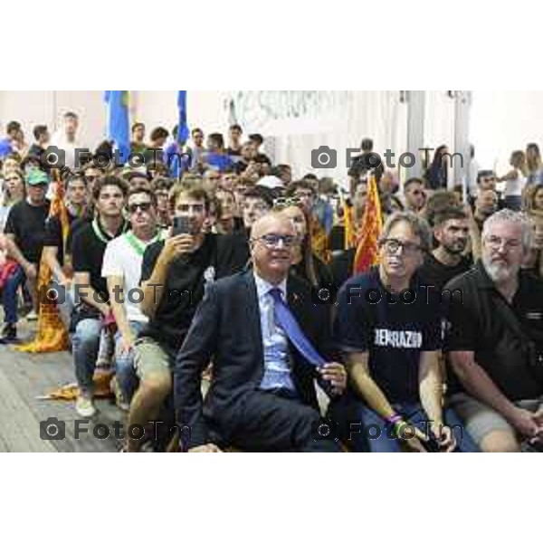 Pontida raduno leghista sabato con intervento dei ministri Valditara Locatelli e Calderoli dibattito con i giovani Padani 19 settembre 2026 cronaca Bergamo Italia Foto Tiziano Manzoni Lapresse