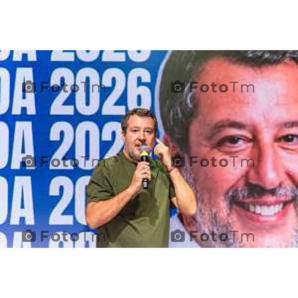Pontida intervento di Salvini al raduno dei giovani Leghisti Sabato 19 Settembre 2026