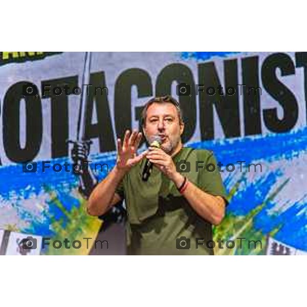 Pontida intervento di Salvini al raduno dei giovani Leghisti Sabato 19 Settembre 2026