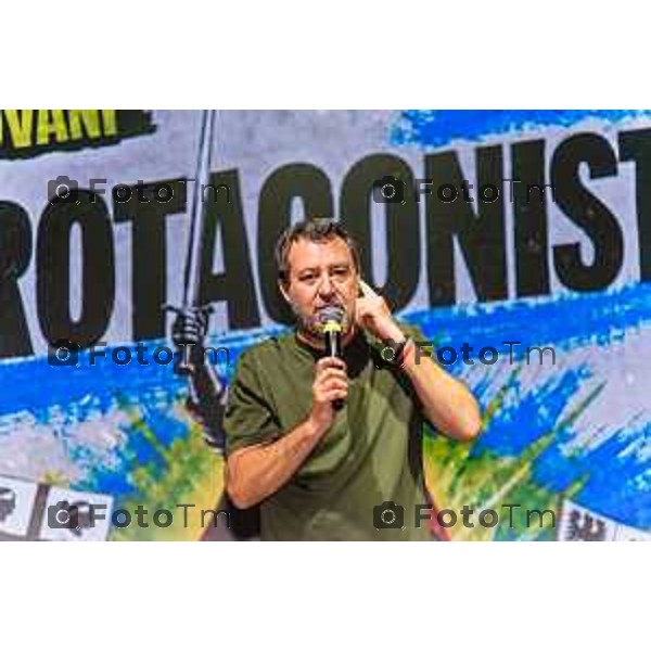 Pontida intervento di Salvini al raduno dei giovani Leghisti Sabato 19 Settembre 2026