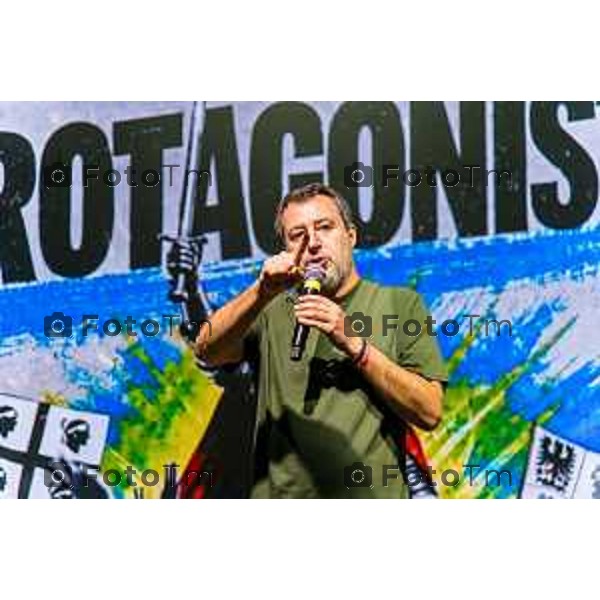 Pontida intervento di Salvini al raduno dei giovani Leghisti Sabato 19 Settembre 2026